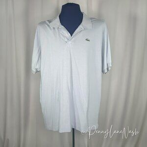 Lacoste Men's Classic Fit Mesh Polo Shirt Size 8 Light Blue